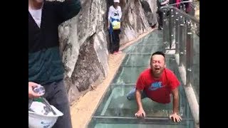 CHINA GLASS BRIDGE CRACK PRANK COMPILATION [upl. by Brandyn969]