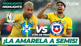 Highlights  Brasil vs Chile  Copa América 2021  4tos final  TUDN [upl. by Akirdnahs]