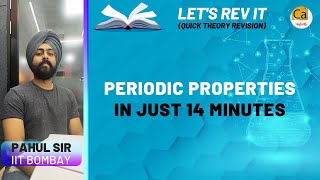 Periodic Properties In Just 14 Minutes  Super Quick Revision  JEE amp NEET Chemistry  Pahul Sir [upl. by Badger271]