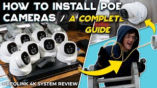 How To Setup a WIRED PoE Camera System From StarttoFinish  Reolink RLK16800D8 4K System Review [upl. by Noraed]