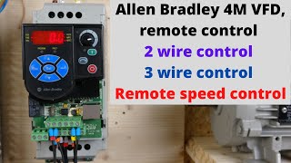 Allen Bradley Powerflex 4M remote control 2 wire control 3 wire control remote speed control [upl. by Faubion175]