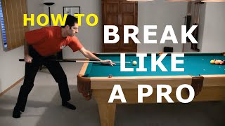 Pool BREAK SHOT Technique Advice  How to Break [upl. by Leduar218]