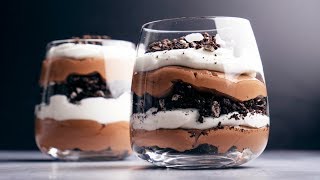 Only 3 Ingredient Chocolate Mousse Trifle [upl. by Anahsor]