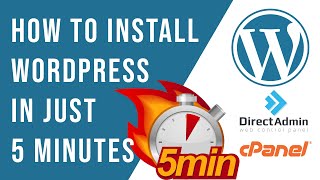 How to install WordPress on direct admin control panel Cpanel  WordPress Installation in 5 minutes [upl. by Ixel]