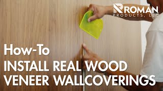 How to Install  Real Wood Veneer Wallcovering [upl. by Arfihs870]