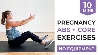 PREGNANCY CORE WORKOUT  Transverse Abdominal Breathing  Pregnancy Safe Ab Exercises [upl. by Leikeze797]