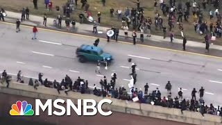 Jeep Drives Through Crowd of Black Lives Matter Protesters in Colorado  MSNBC [upl. by Zoara]