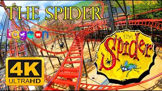 The Spider Roller Coaster 4K POV  Lagoon Amusement Park [upl. by Rosamond]