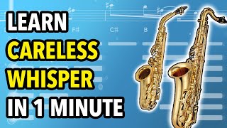 Careless Whisper Sax Tutorial  Saxplained [upl. by Newo883]