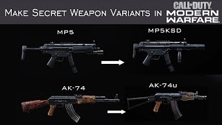 How to Create Hidden Weapons in Modern Warfare  Part 1 [upl. by Olatha]