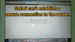 fix safari cant establish a secure connection to the server [upl. by Errehs350]