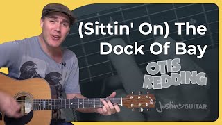 Sittin On The Dock Of The Bay Easy Guitar Lesson  Otis Redding [upl. by Julide944]