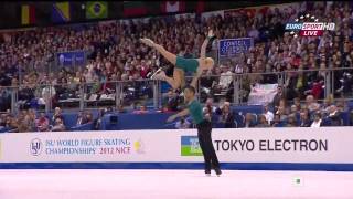 Aliona SavchenkoRobin Szolkowy WC 2012 FP [upl. by Eihtak]