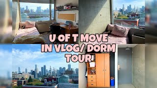 UNIVERSITY OF TORONTO NEW COLLEGE MOVE IN VLOGDORM TOUR [upl. by Beaner]