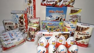 Kinder Chocolate  German Candy Tester  Kinderschokolade Süssigkeiten Test A LOT OF CANDY [upl. by Also]