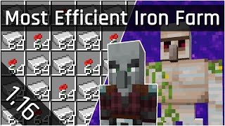 How To Build an Efficient Iron Farm Tutorial  Minecraft Java 116 The Nether Update [upl. by Ydnis192]