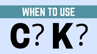 C or K Spelling Rule  Phonics [upl. by Jeromy149]