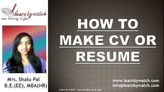 How to make CV  Resume English [upl. by Vi]