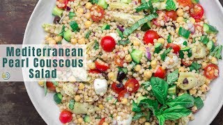 Best Mediterranean Pearl Couscous Salad  The Mediterranean Dish [upl. by Adanar493]