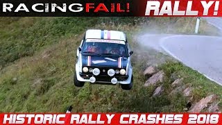 Historic Legend Rally Cars Crash Compilation 2018 [upl. by Alyakim]