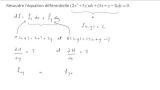 Équation différentielle exacte 1 [upl. by Collin]