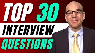 Top 30 Interview Questions  From a recruiters hiring playbook [upl. by Bullivant]