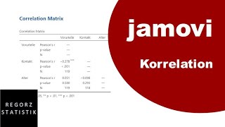 jamovi Tutorial deutsch Korrelationsanalyse [upl. by Nahgiem]