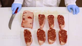 Butcher Tips Cut Your Own New York Strip Steak [upl. by Hsan574]