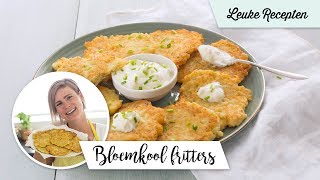 Bloemkoolfritters  LeukeReceptennl [upl. by Khorma]