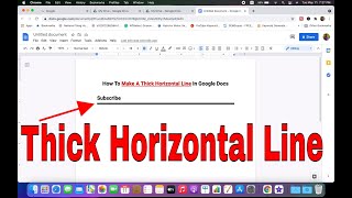 How To Make A Thick Horizontal Line In Google Docs  TUTORIAL [upl. by Sileray248]