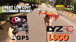 LYZRC L900 GPS Drone Review  Great for Beginners at Under 80 [upl. by Coffeng]