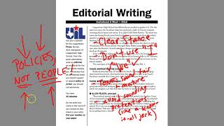 UIL Editorial Writing 1 of 2 [upl. by Kempe]