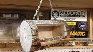 How To Make a Log Bird Feeder [upl. by Goody479]