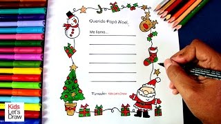 Cómo hacer una Carta a Papa Noel  How to Make a Letter to Santa Claus [upl. by Itsrik744]