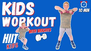 Kids Workout with Weights  Total Body 4K [upl. by Asyar424]