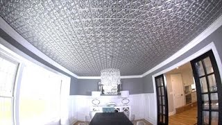 How to Install a Faux Metal Ceiling [upl. by Helmut]