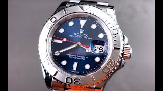 Rolex YachtMaster BLUE Dial 116622 Rolex Watch Review [upl. by Brien]