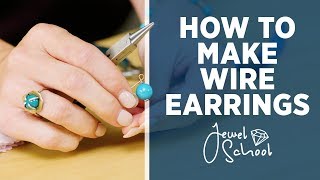 How to Make Wire Earrings  Jewelry 101 [upl. by Phila355]