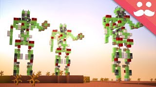 Making a MEGA WALKING ROBOT in Minecraft [upl. by Donalt]