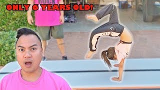 6 YEAR OLD AVA TEACHES NEW CRAZY FLEXIBLE GYMNASTIC MOVES PART 5 [upl. by Nahor]