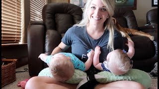 HOW I BREASTFEED TWINS TIPS TRICKS PRODUCTS TO HELP [upl. by Feriga426]