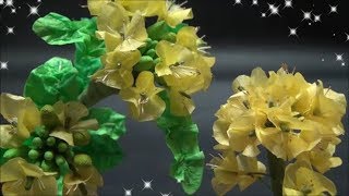 【DIY】ペーパーフラワー）菜の花の作り方 Paper Flower How to make rape blossoms [upl. by Sharp12]