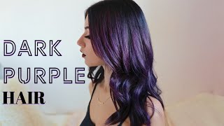 HOW TO DARK PURPLE HAIR DYEING At home [upl. by Noicpecnoc418]