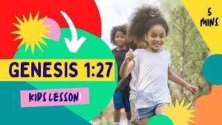 Kids Bible Devotional  Created in Gods Image  Genesis 127 [upl. by Gnoy424]