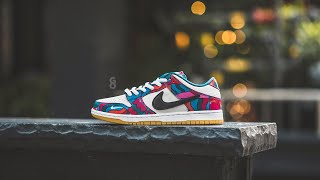 Parra x Nike SB Dunk Low Pro QS quotAbstract Artquot Review amp OnFeet [upl. by Os]