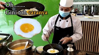 Tutorial Cara Buat Telur Ceplok Setengah Matang ala Chef Hotel [upl. by Aivatnuahs]