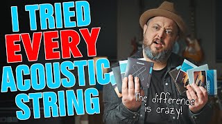 Trying Every Type of Acoustic Guitar String [upl. by Kcirdderf389]