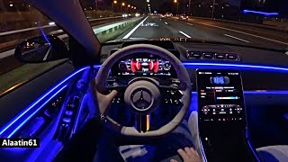 The New Mercedes S Class 2023 Night Test Drive [upl. by Letisha]