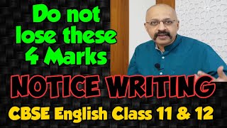 Notice Writing  Format Content Expression  CBSE Class 11 and 12  Explained in English and Hindi [upl. by Rats]