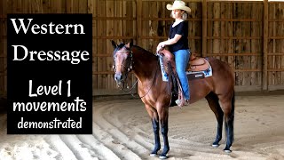 Western Dressage Level 1 movements demonstrated [upl. by Aihsenrad273]